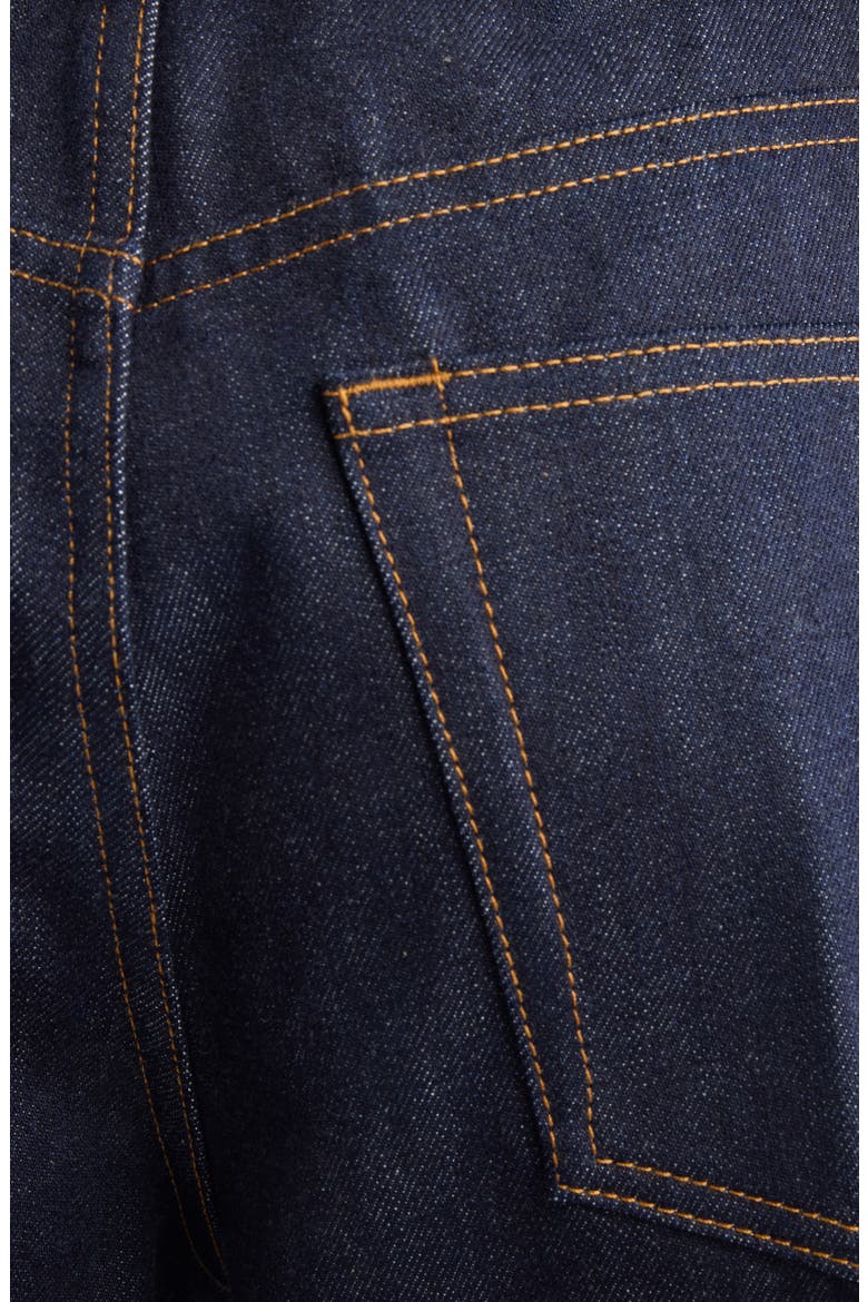 Raw Turn-Up Jeans, Alternate, color, DARK BLUE