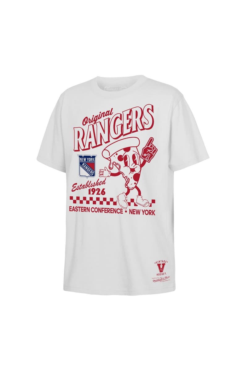 Mitchell & Ness Youth Mitchell & Ness White New York Rangers Concession Stand T-Shirt, Alternate, color, White