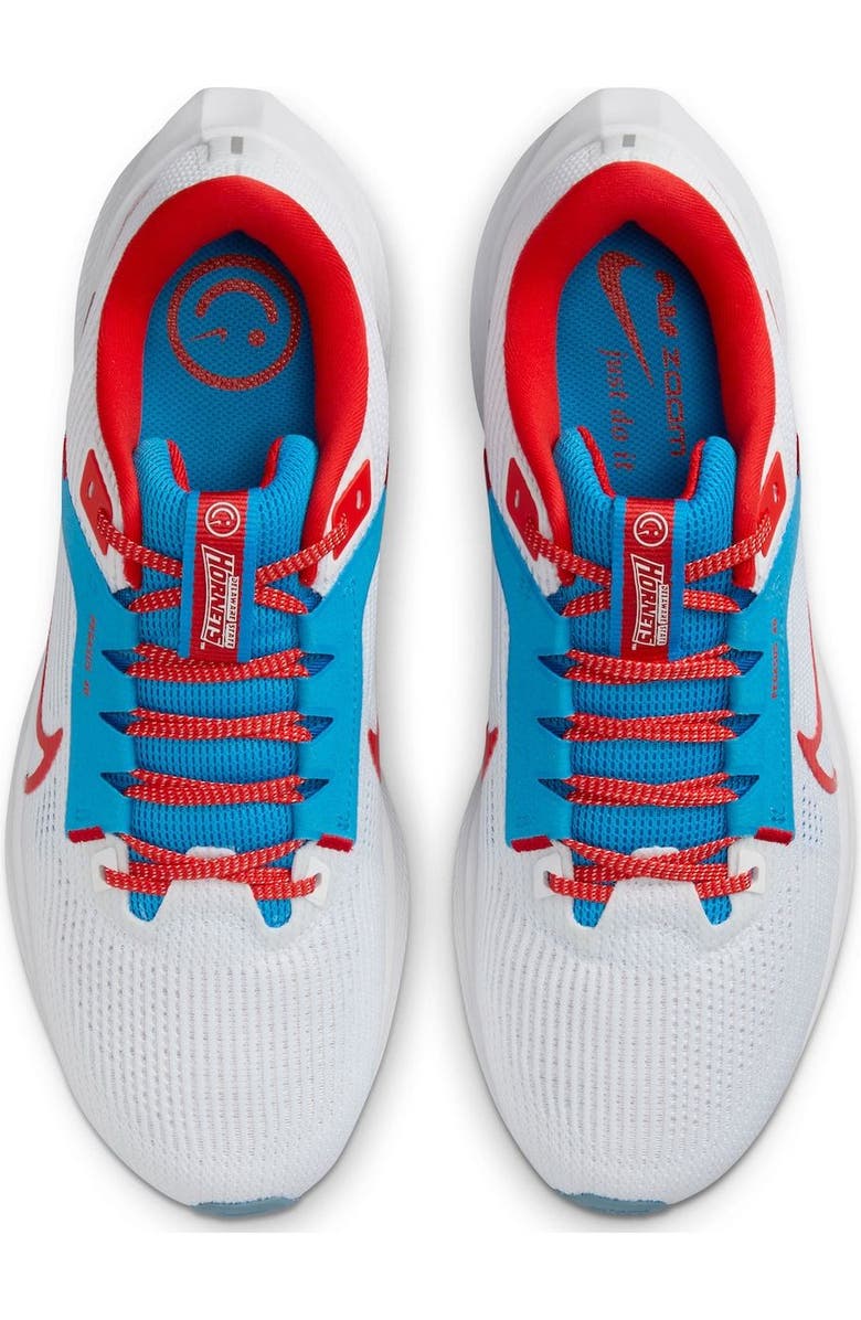 Nike Unisex Nike White Delaware State Hornets Zoom Pegasus 40 Running Shoe, Alternate, color,