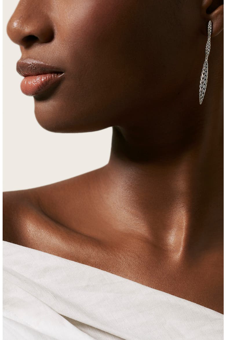 Classic Chain Spear Drop Earrings, Alternate, color, SILVER
