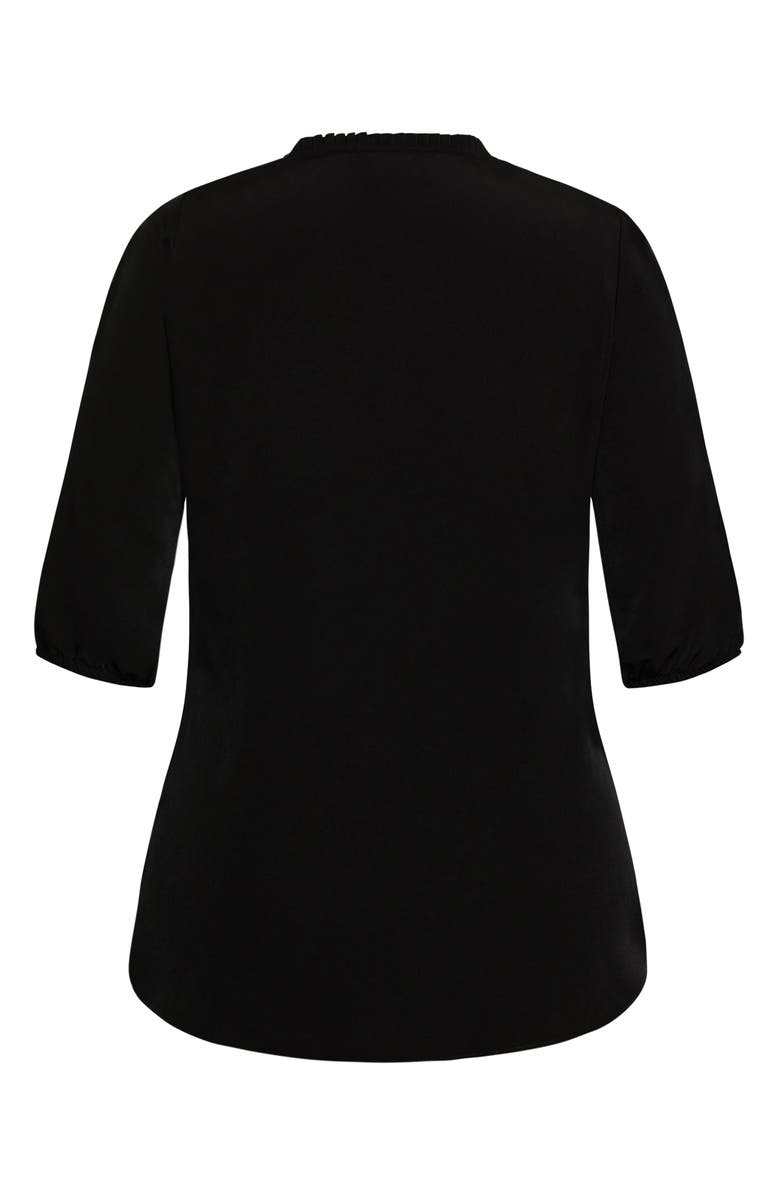 City Chic Amore Split Neck Top, Alternate, color, 