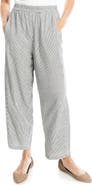 MAX STUDIO Stripe Linen Blend Barrel Pants