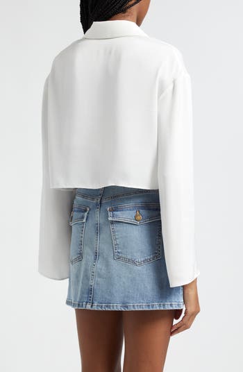 Skyla Crop Button-Up Shirt
