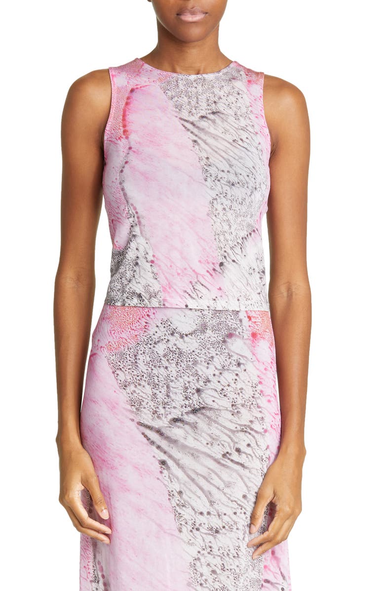 Paloma Wool Cisko Delicate Sheer Abstract Print Tank, Main, color, 