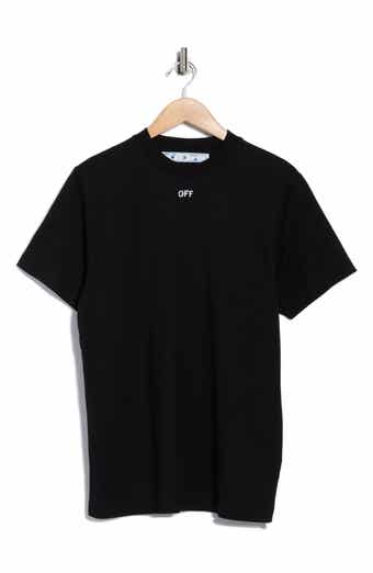 【OFF WHITE】ARROW LOGO T-SHIRT Off-White Slim Fit Arrow Logo Cotton Graphic T-Shirt