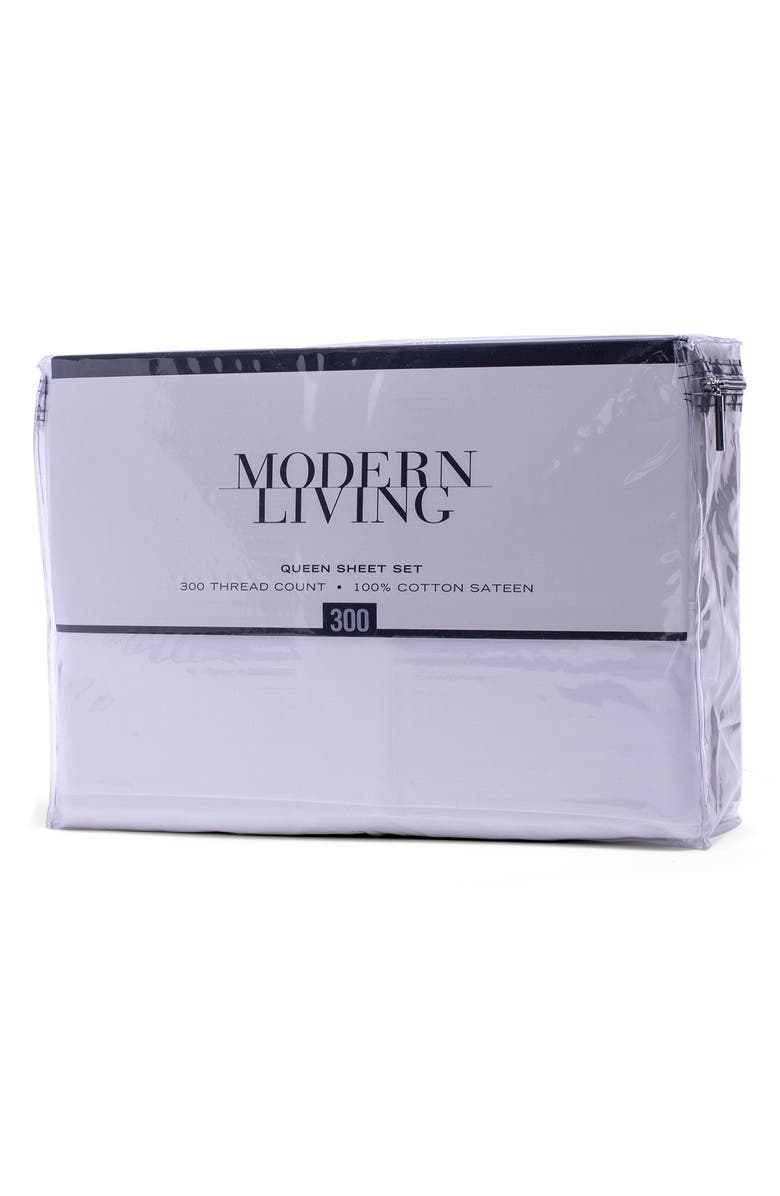 Modern Living Set of 2 Cotton Sateen Pillowcases, Alternate, color, White