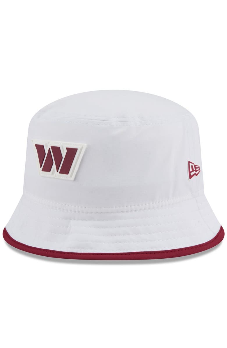 New Era Men's New Era  White Washington Commanders 2025 NFL Training Camp Stretch Bucket Hat, Main, color, 