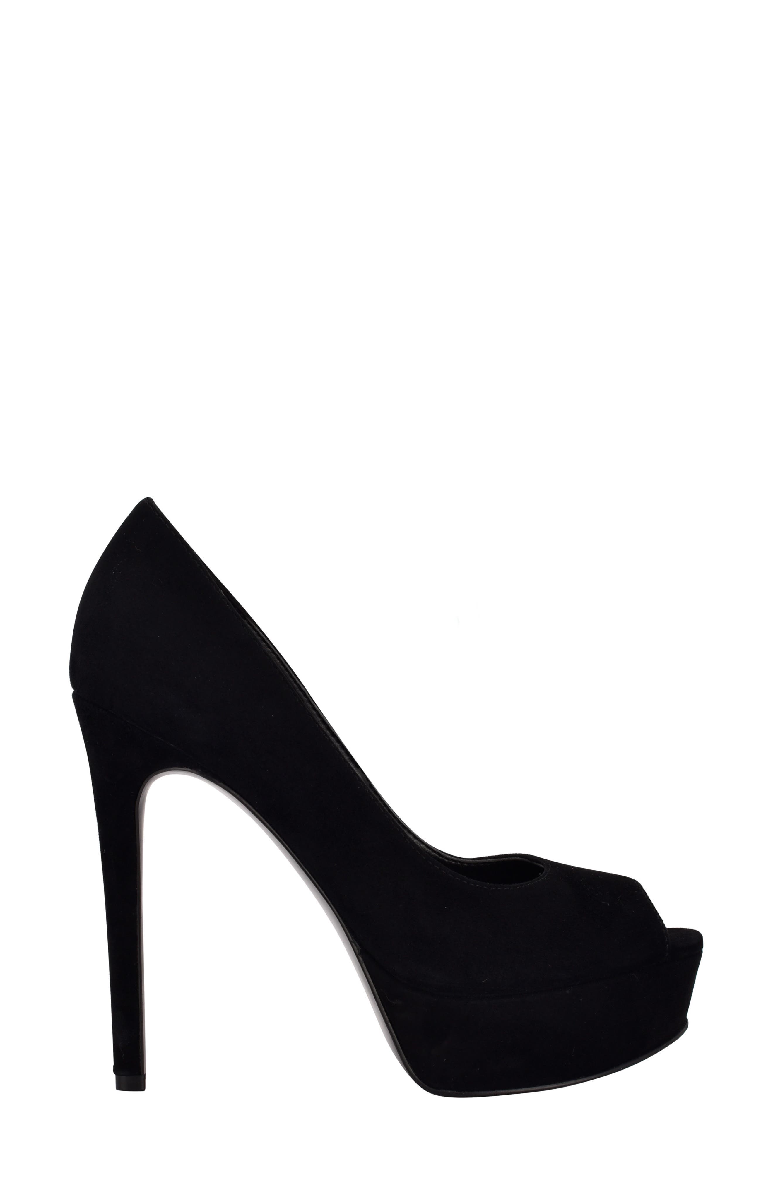 Cacei Peep Toe Platform Pump, Alternate, color, BLACK