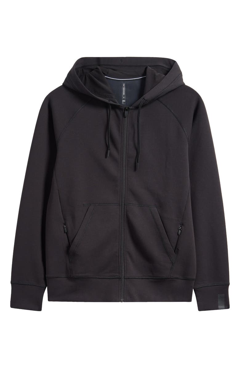 TEN THOUSAND Midweight Tech Performance Full Zip Hoodie, Alternate, color, Black