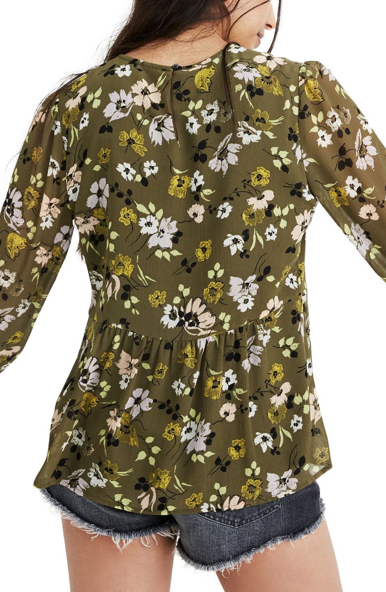 Madewell Georgette Peplum Top, Alternate, color,