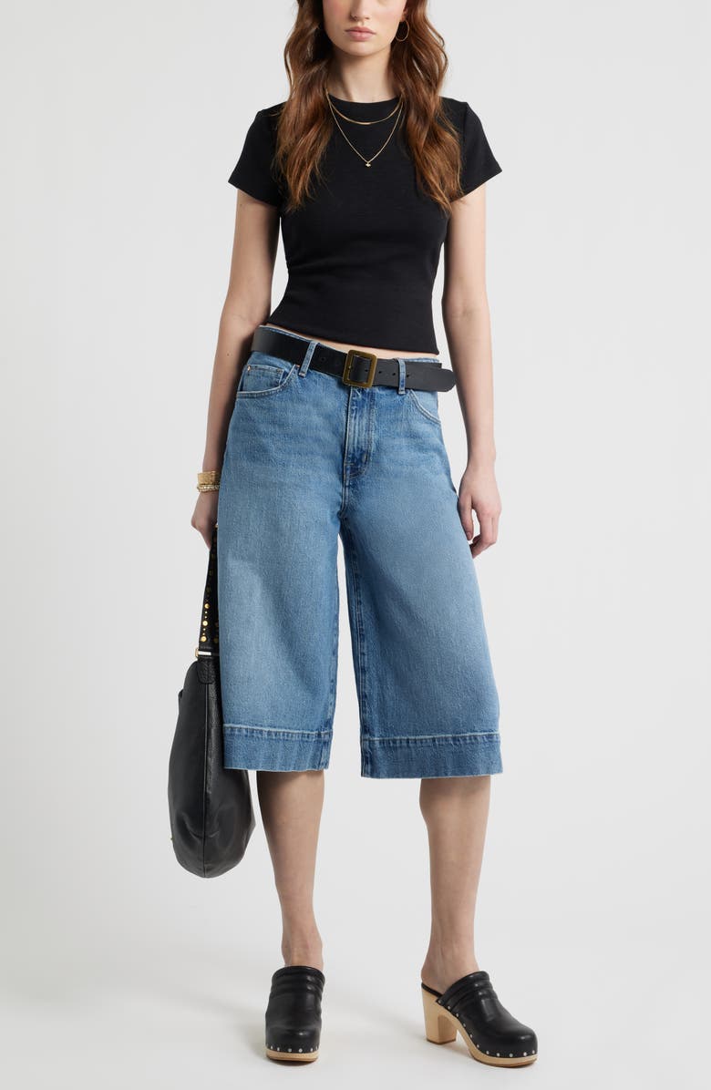 Treasure & Bond Tuckable Rib Baby Tee, Alternate, color, Black