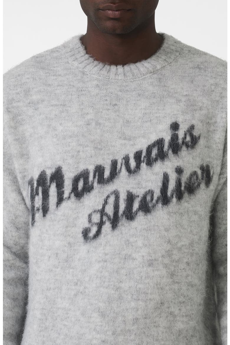 Atelier Oversized Brushed Knit sweater, Alternate, color, Medium Grey