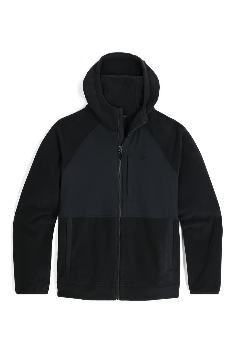 Polartec 200 Hooded Jacket, Alternate, color, BLACK