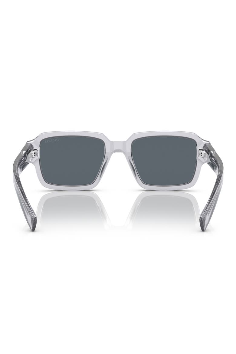 54mm Square Sunglasses, Alternate, color, TRANSPARENT GREY / BLUE