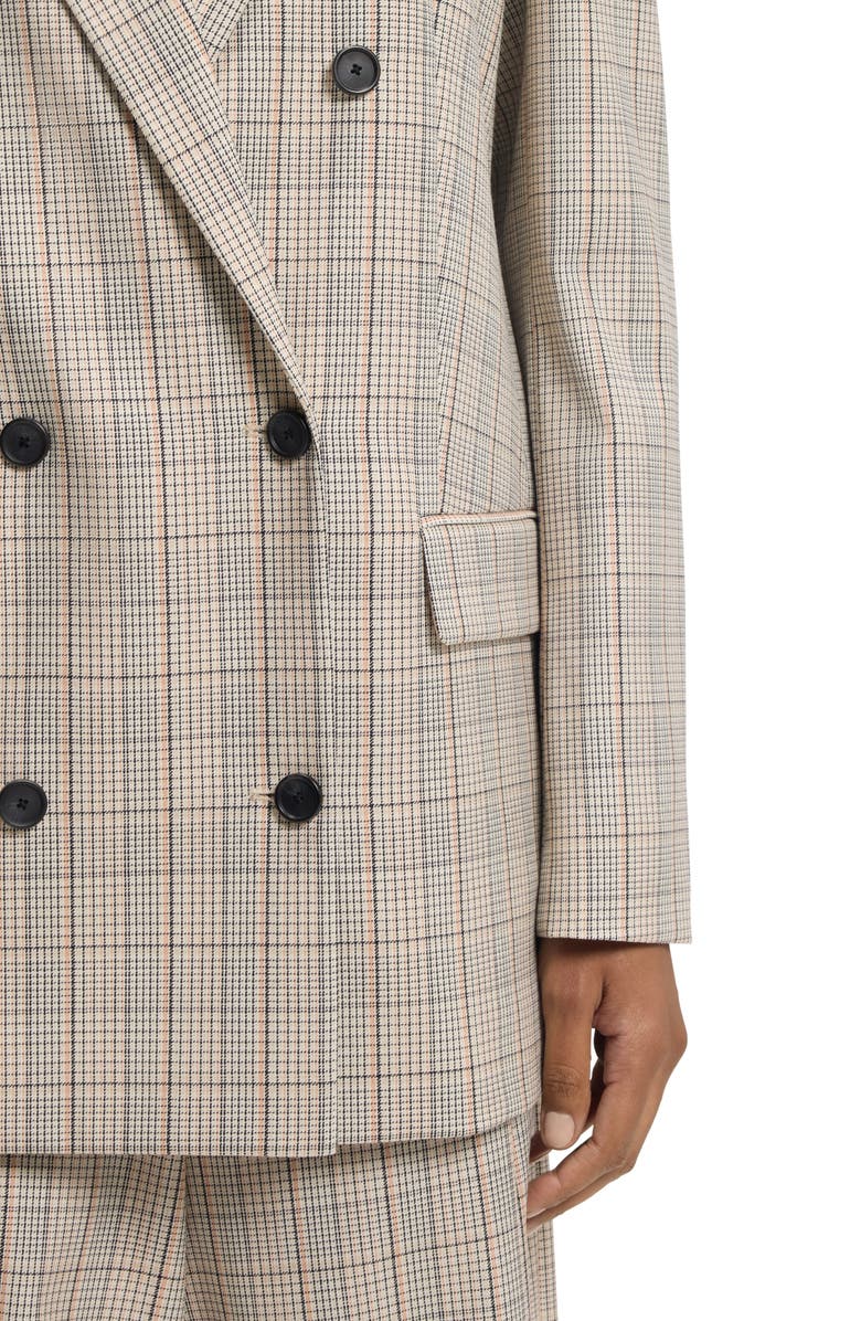 BOSS Jukana Windowpane Plaid Stretch Wool Blazer, Alternate, color, Sea Blossom Plaid