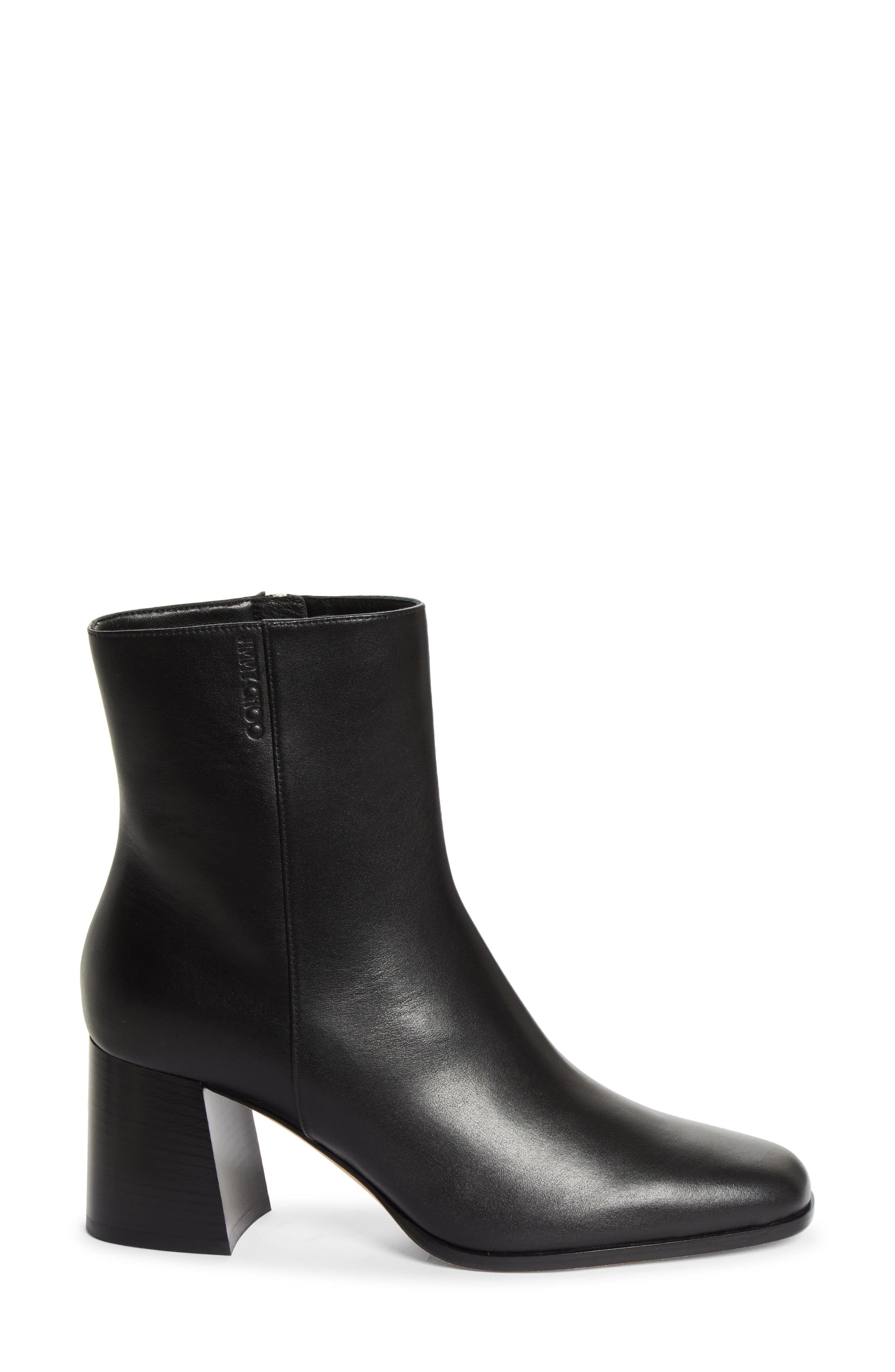 Linne Block Heel Bootie, Alternate, color, BLACK