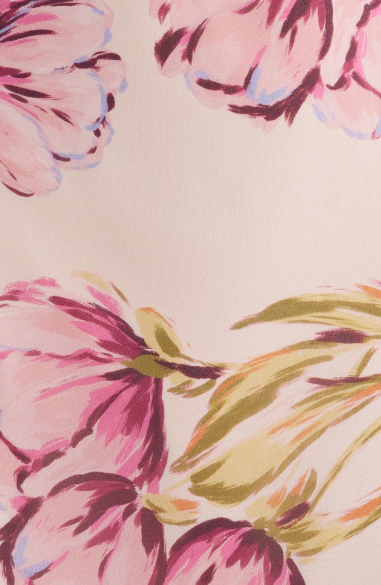 Steve Madden Jaila Ruffle Floral Maxi Dress, Alternate, color, Rosette Pink