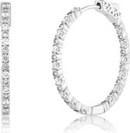 Sienna Vale Cubic Zirconia Oval Hoop Earrings