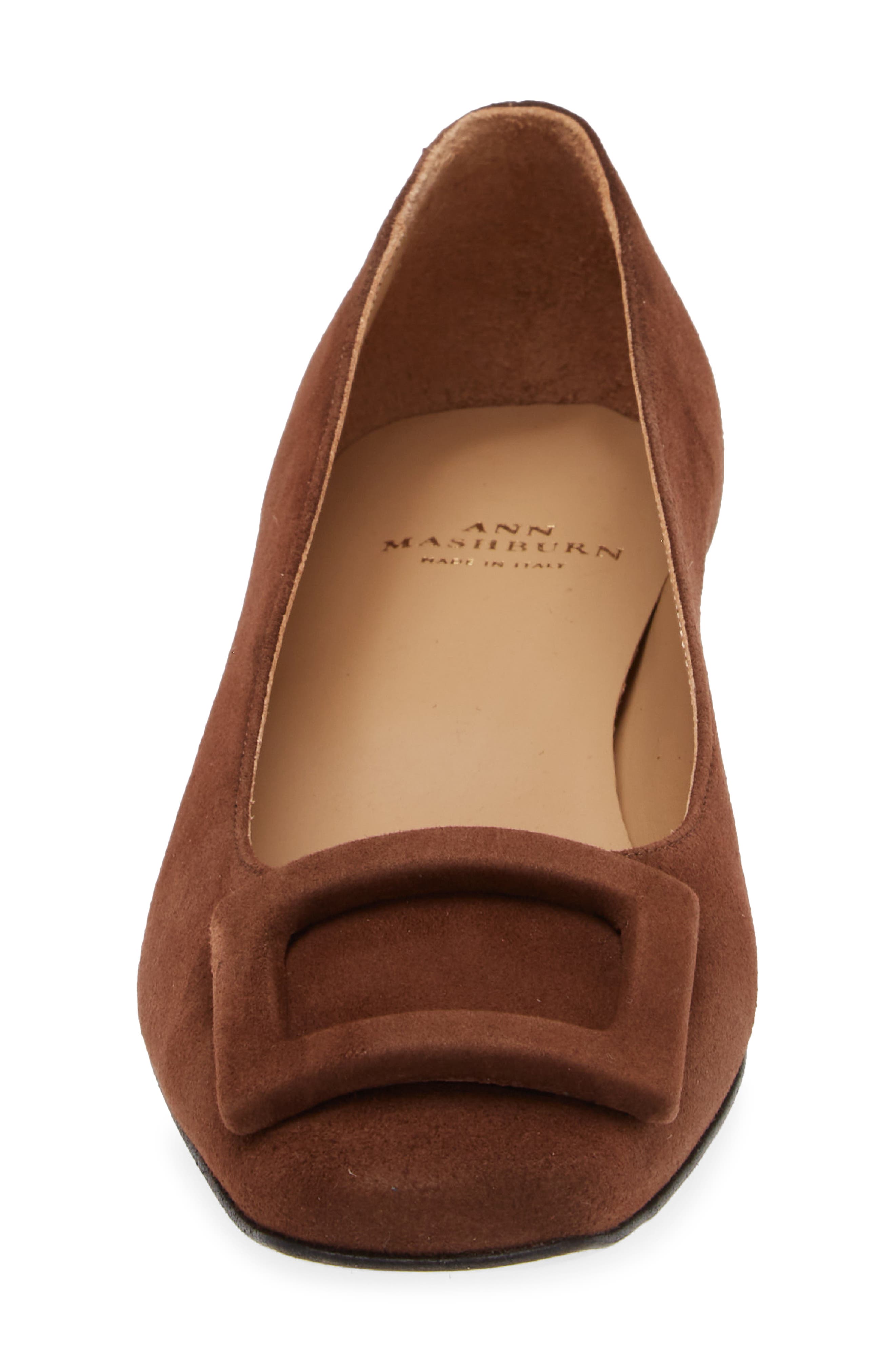 Buckle Flat, Alternate, color, CHESTNUT SUEDE