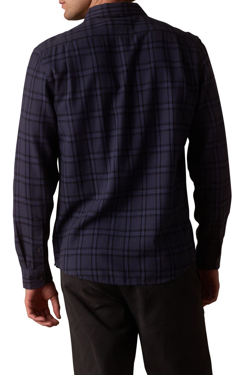 The Normal Brand Nikko Classic Long Sleeve Plaid Button-Up Shirt, Alternate, color, Indigo Plaid