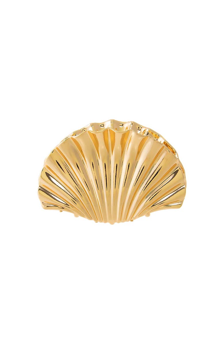 BY ADINA EDEN XL Metal Sea Shell Hair Claw Clip, Main, color, 