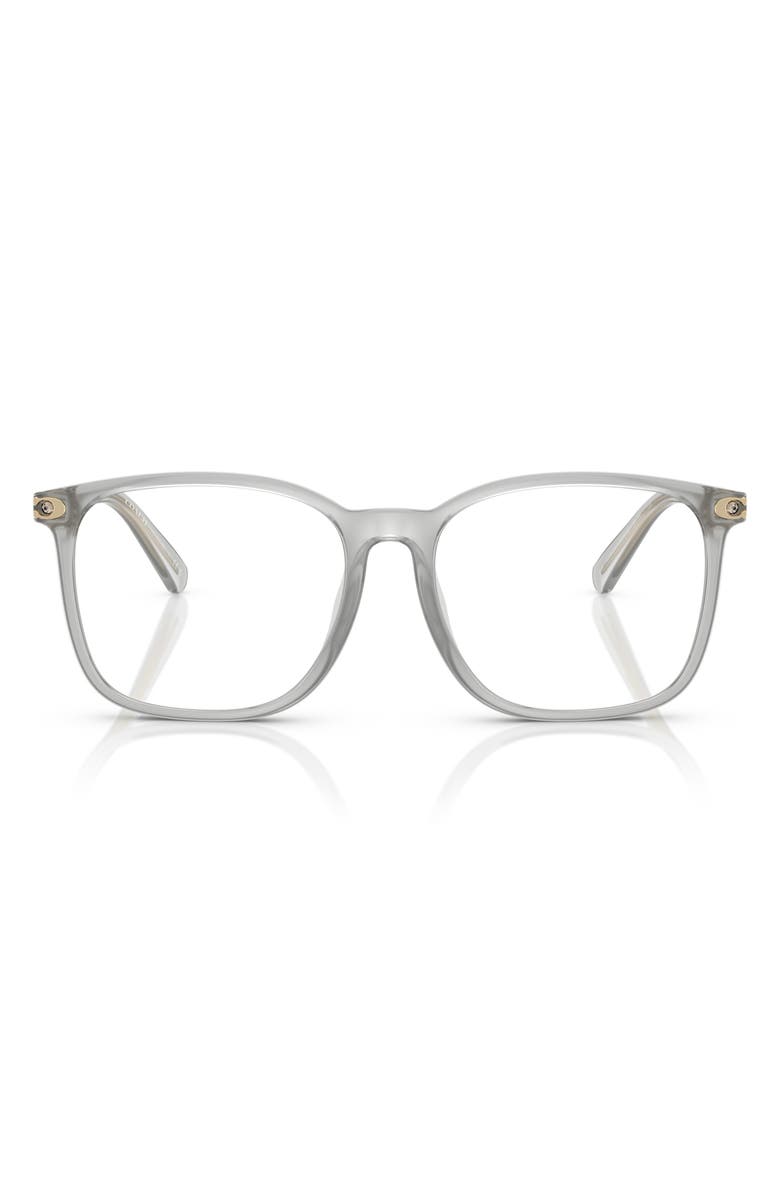 COACH 55mm Square Optical Glasses, Main, color, Transparent Dove / Demo Lens