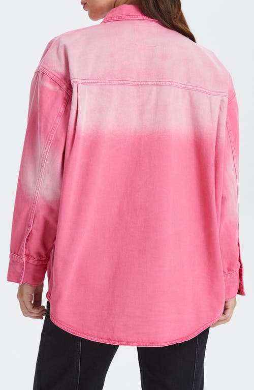 Bayeas Oversize Denim Shirt Jacket In Pink
