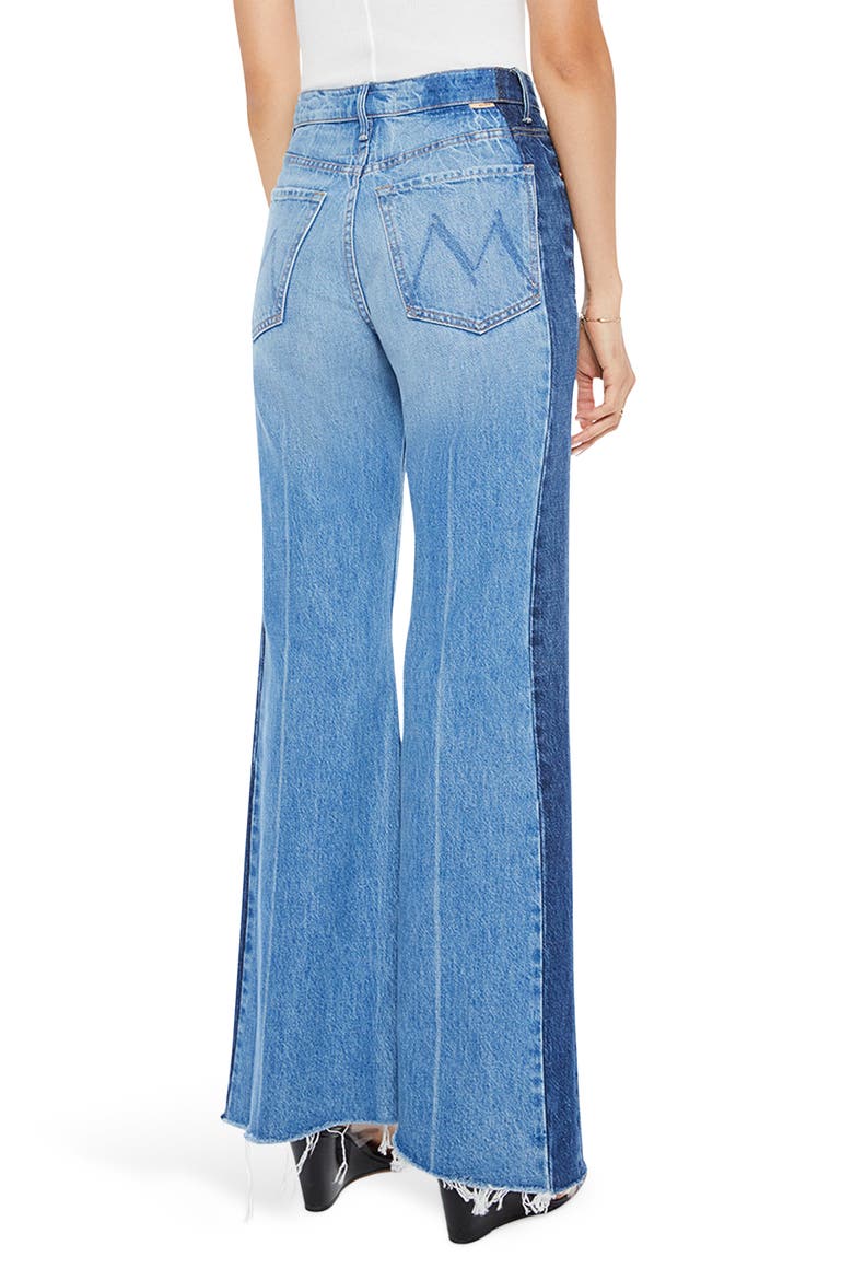 The Tux Sidestepper Sneak Frayed High Waist Bootcut Jeans, Alternate, color, DOUBLE STACKED