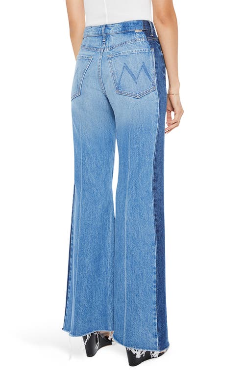 Mother The Tux Sidestepper Sneak Fray Double Stacked Jeans In Double Stacked