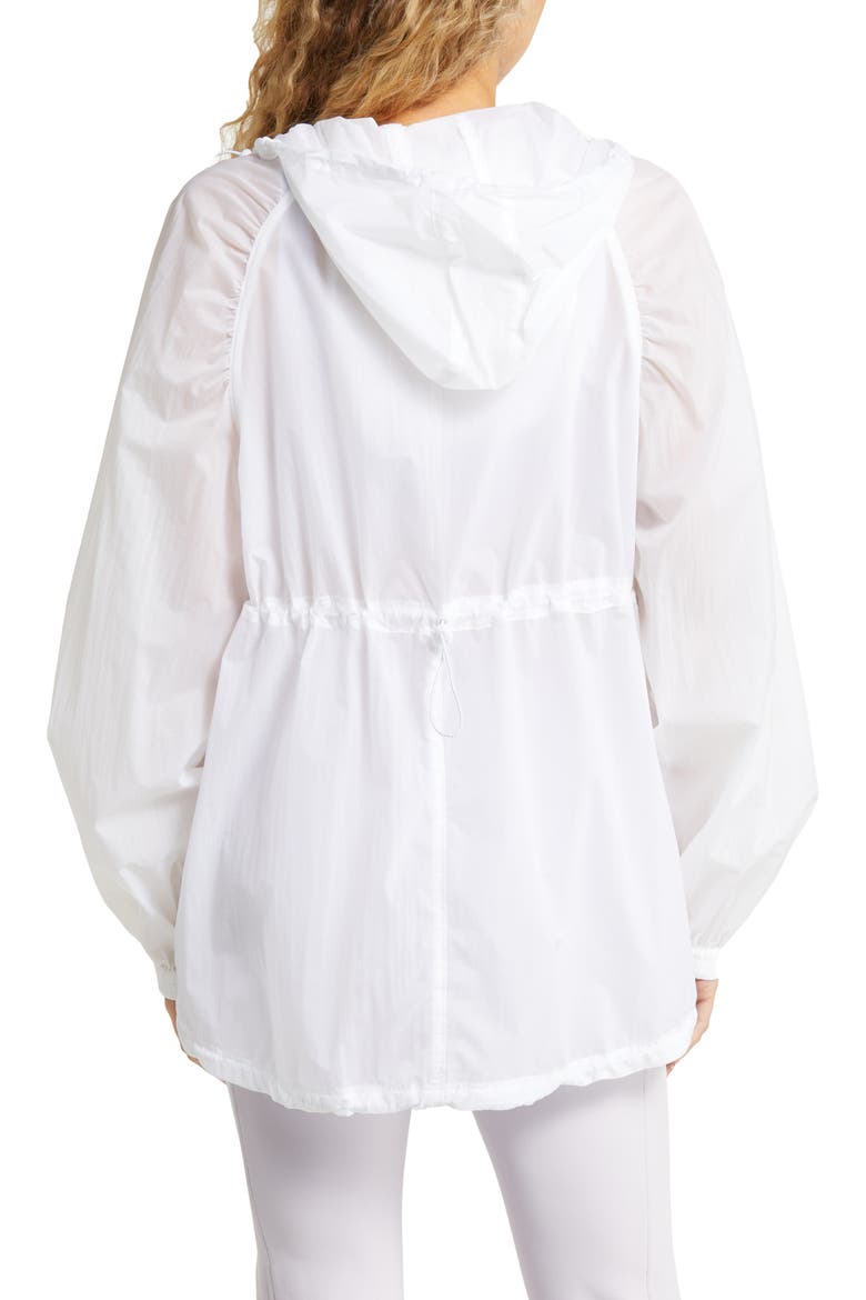 Sheer Water Resistant Packable Zip-Up Hooded Jacket, Alternate, color, WHITE