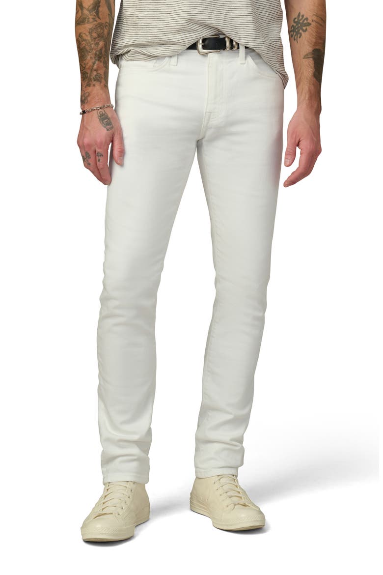 The Asher Slim Fit Twill Pants, Main, color, CLEAN WHITE