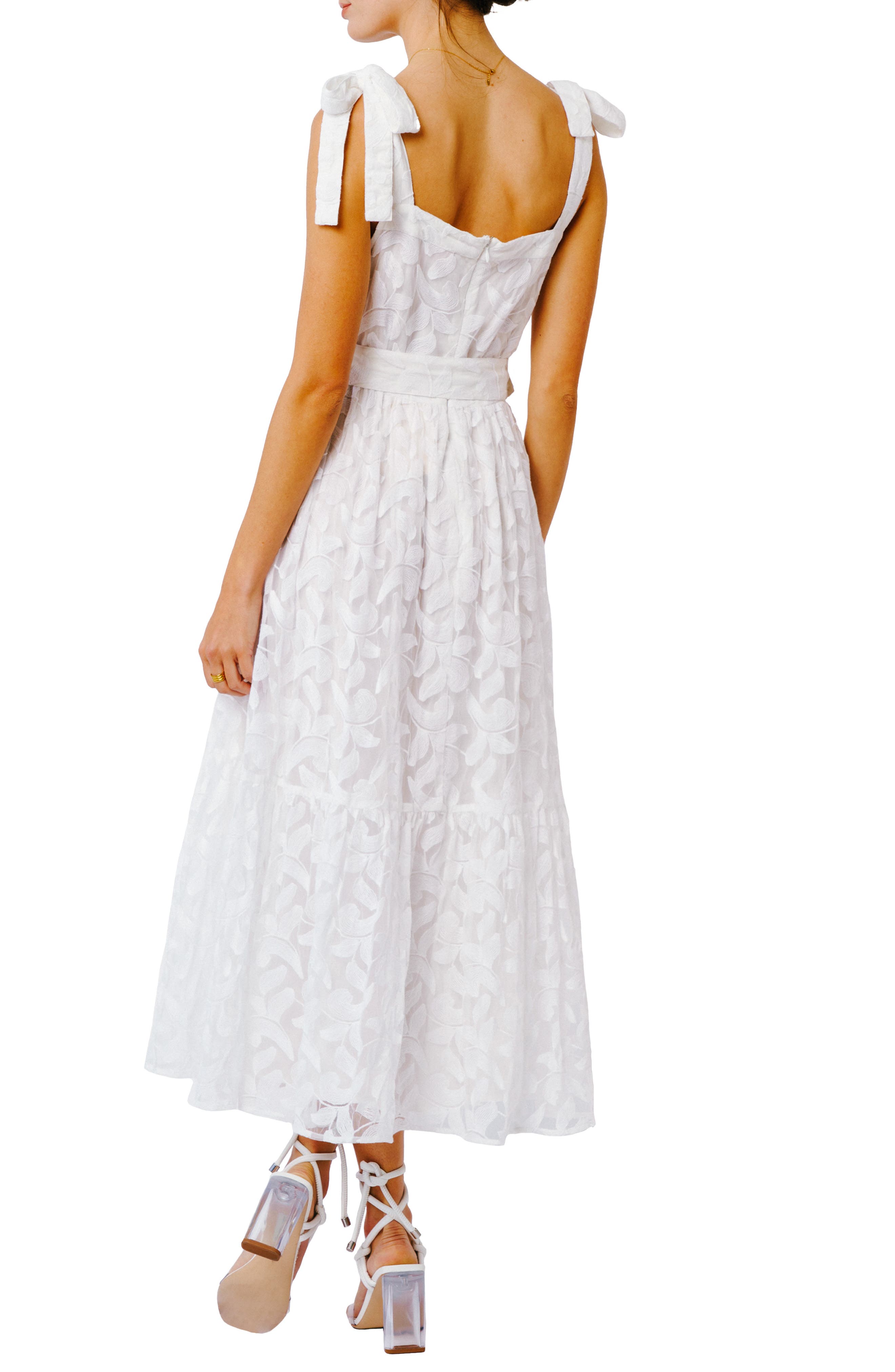 Rachel Embroidered Belted Dress - image 2