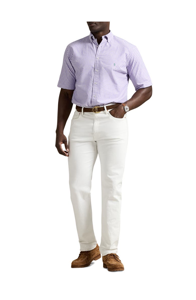 Polo Ralph Lauren Big & Tall Gingham Oxford Sport Shirt, Alternate, color, Aix Lavender Nevis
