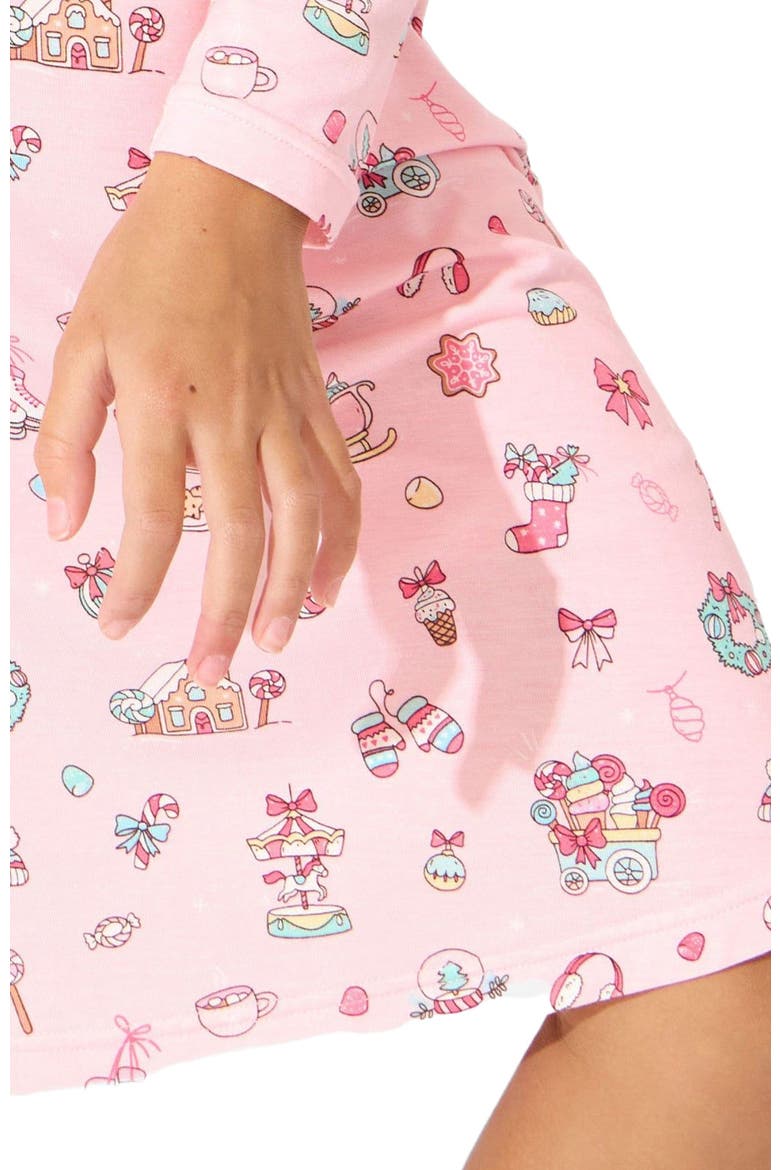 Kids' Candy Cane Lane Long Sleeve Dress, Alternate, color, Candy Cane Lane