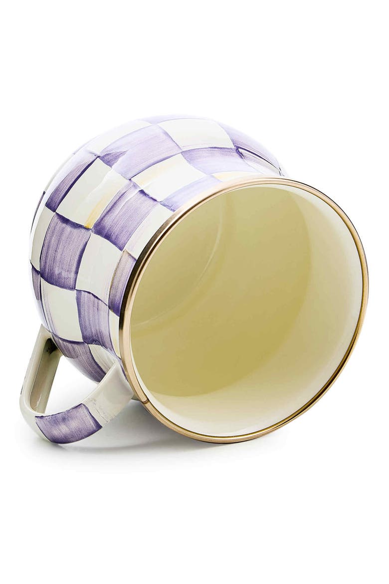 Violet Check Mug, Alternate, color, VIOLET