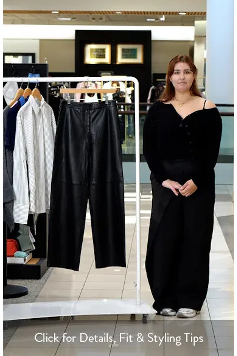 Wide Leg Leather Pants video