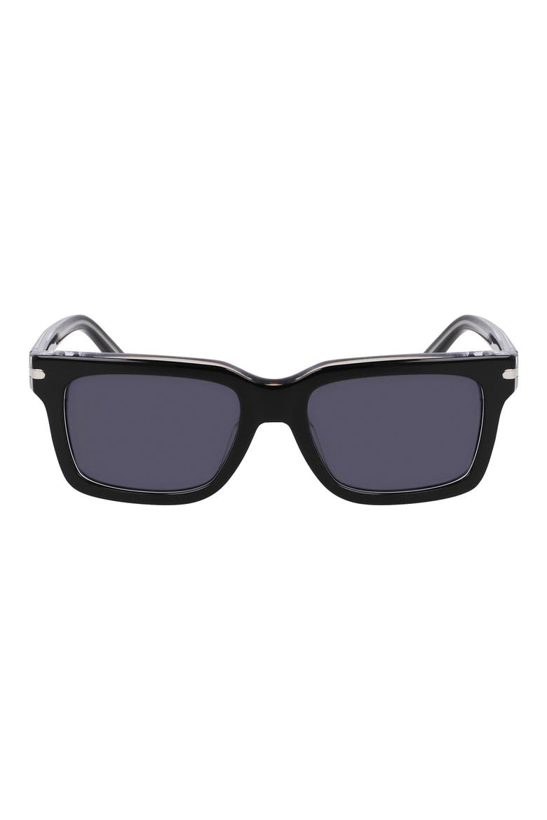 Crescent I 54mm Rectangular Sunglasses, Main, color, BLACK / GREY