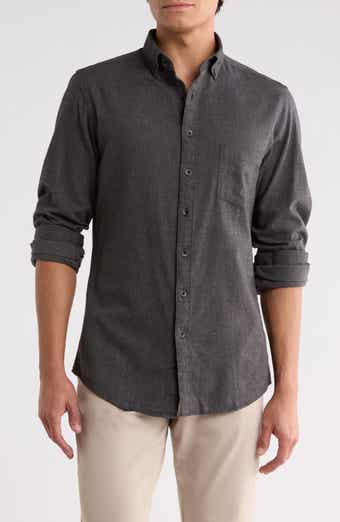Cannington Long Sleeve Herringbone Cotton Shirt