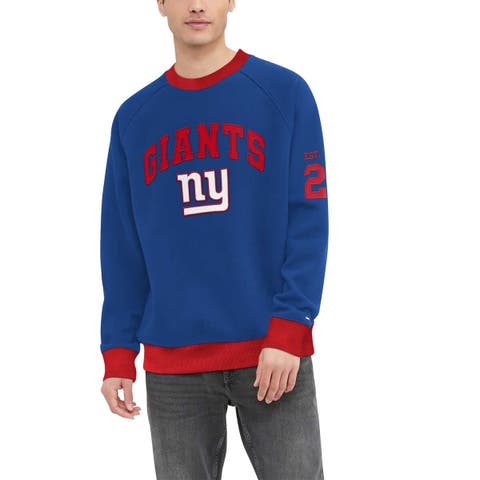 Men
s Tommy Hilfiger Royal New York Giants Reese Raglan Tri-Blend Pullover Sweatshirt