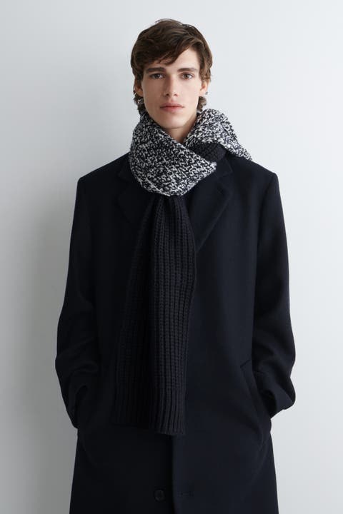 Reversible Flecked Wool-blend Scarf