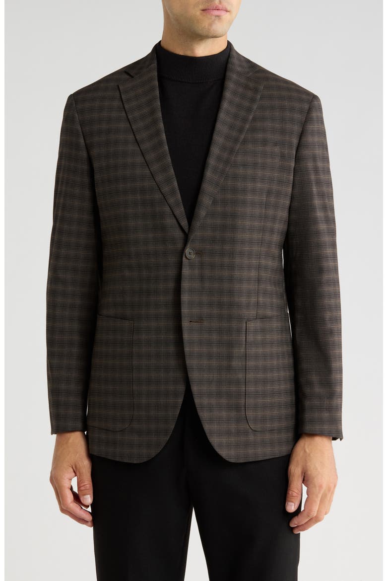 Shadow Check Sport Coat, Main, color, BROWN SHADOW CHECK