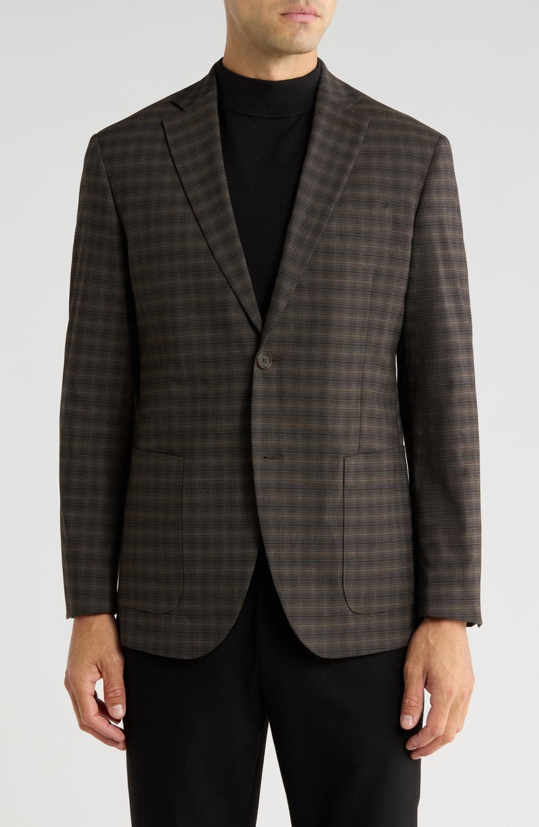 NORDSTROM RACK Shadow Check Sport Coat, Main, color, Brown Shadow Check