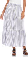 Karen Kane Tiered Stripe Midi Skirt