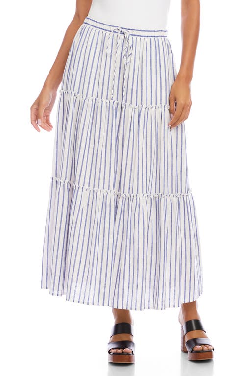 Karen Kane Tiered Stripe Midi Skirt
