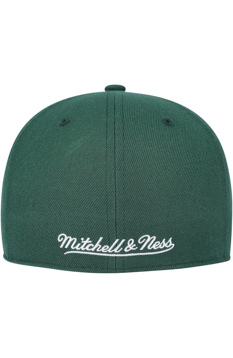 Mitchell & Ness Men's Mitchell & Ness Hunter Green Milwaukee Bucks Hardwood Classics MVP Team Ground 2.0 Fitted Hat, Alternate, color, 