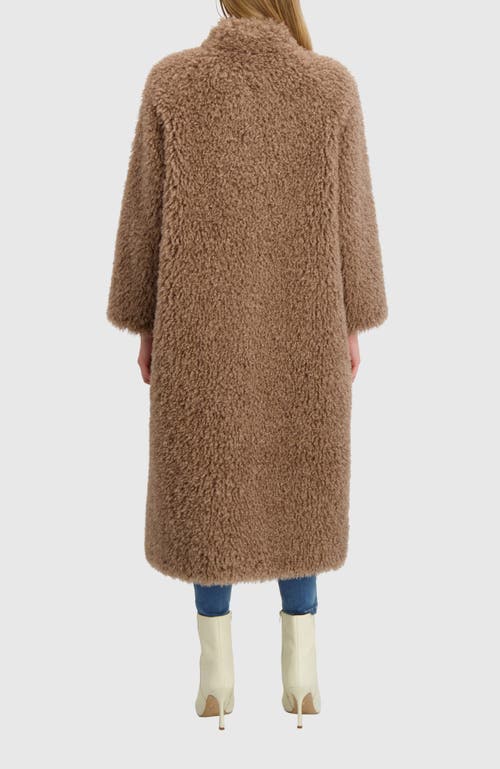 Lyla Grant Fur-free Cashmere Goat (faux Fur) Coat In Brown