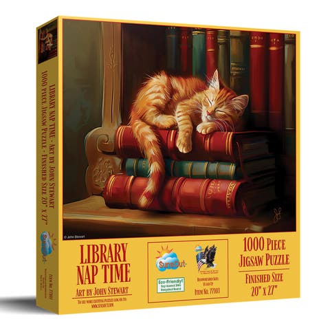 Library Nap 1000 piece Jigsaw Puzzle for Adults