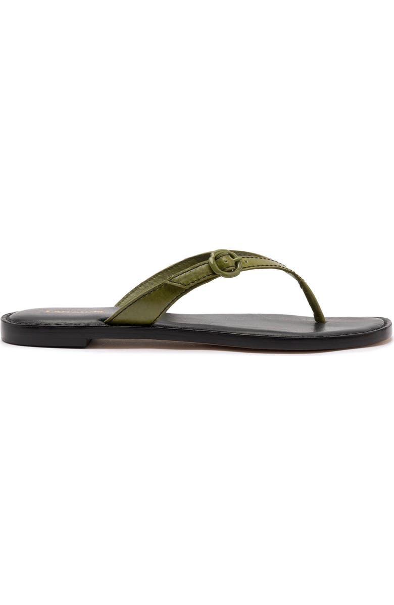 Larroudé Mary Kate Flat Sandal, Main, color, Seaweed