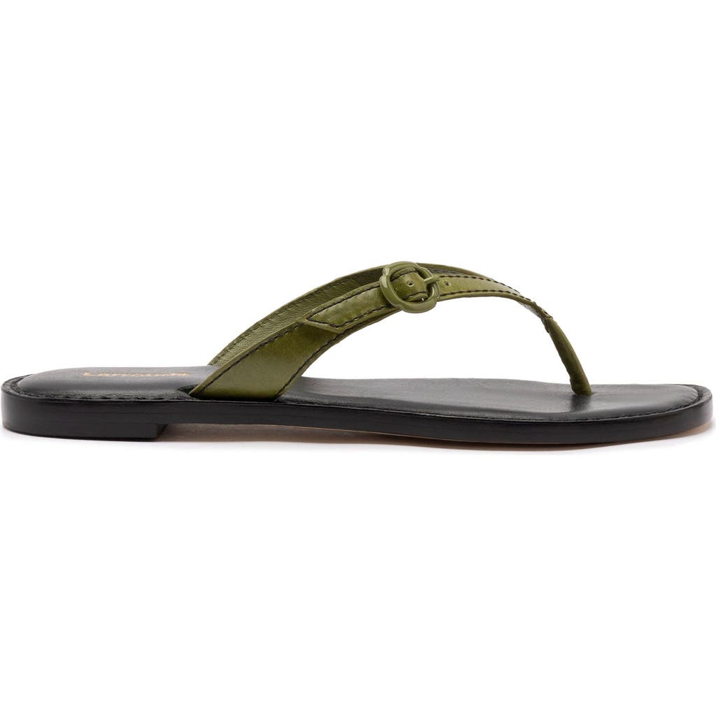 Larroude Larroudé Mary Kate Flat Sandal In Green
