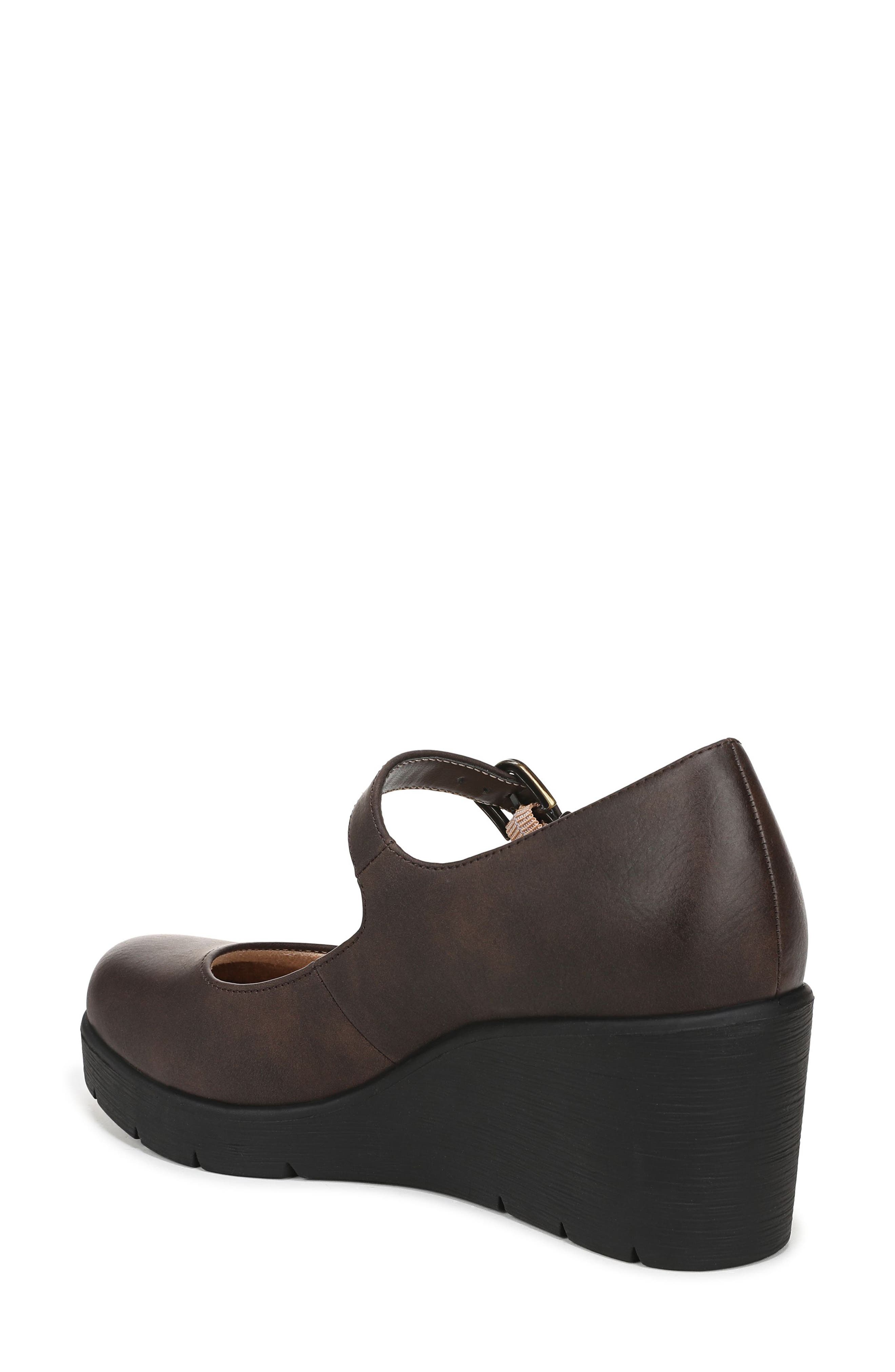 SOUL NATURALIZER Adore Mary Jane Wedge Pump, Alternate, color, Chocolate Brown Faux Leather